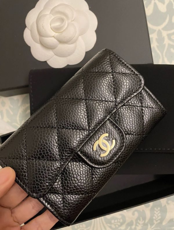 Chanel Gold Flap Coin Purse