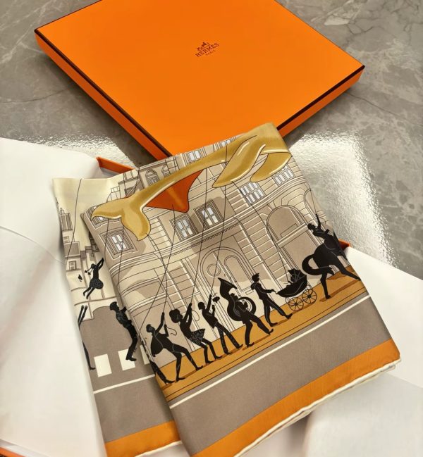HERMES silk scarf